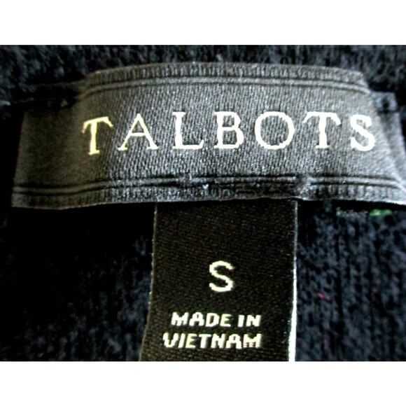 Talbots Women's Black 3/4 Sleeve Striped Pull Over Sweater Dress Size Small - Picture 7 of 9